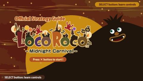 LocoRoco title screen for PSP